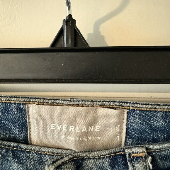 Everlane Women's High Rise Straight Jeans Size 25 Ankle - Picture 3 of 5